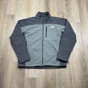 North Face Jacket Mens Large Gray Apex Softshell Windproof Outdoor Coat